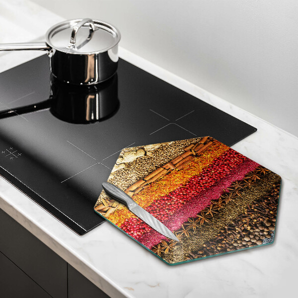 Steklena podloga za rezanje Pisane začimbe