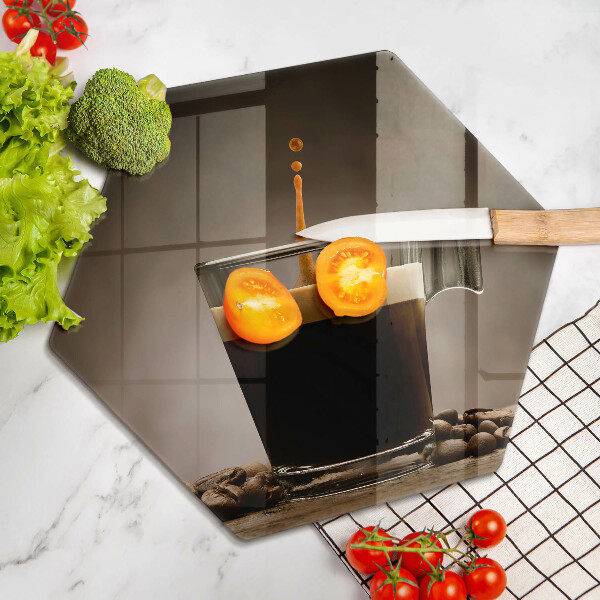 Steklena podloga za rezanje Steklo in kavna zrna