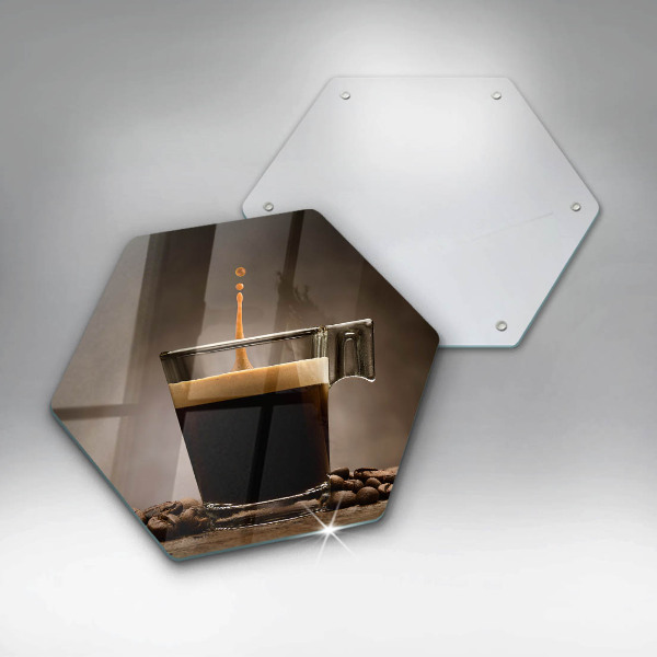 Steklena podloga za rezanje Steklo in kavna zrna