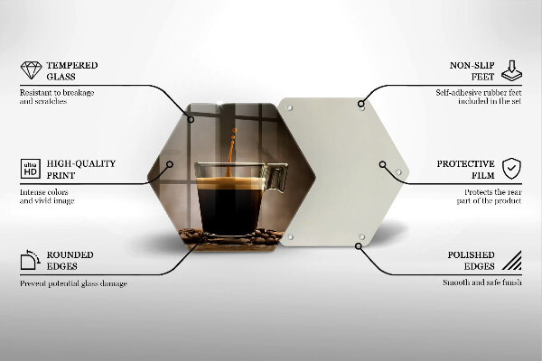 Steklena podloga za rezanje Steklo in kavna zrna