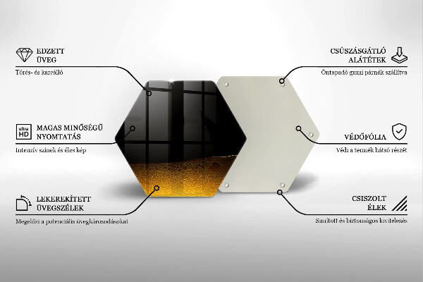 Steklena podloga za rezanje Gazirano pivo