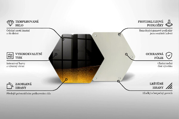 Steklena podloga za rezanje Gazirano pivo