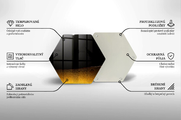 Steklena podloga za rezanje Gazirano pivo