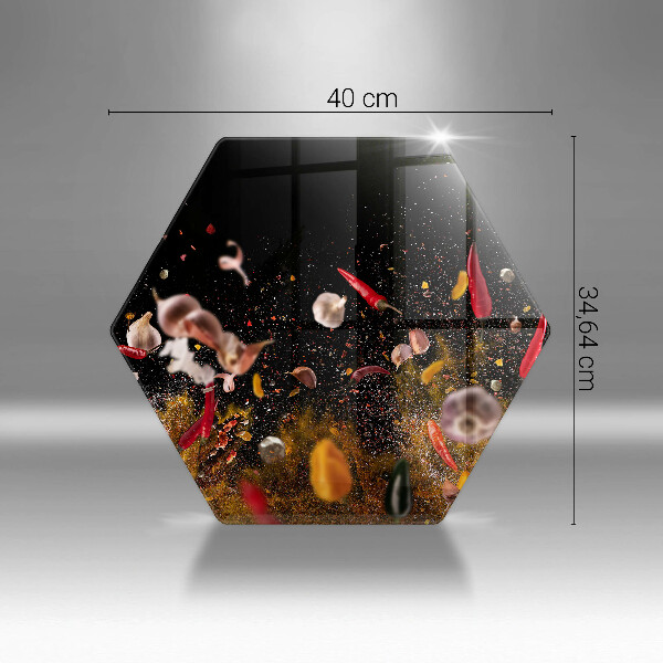 Steklena podloga za rezanje Pekoče začimbe