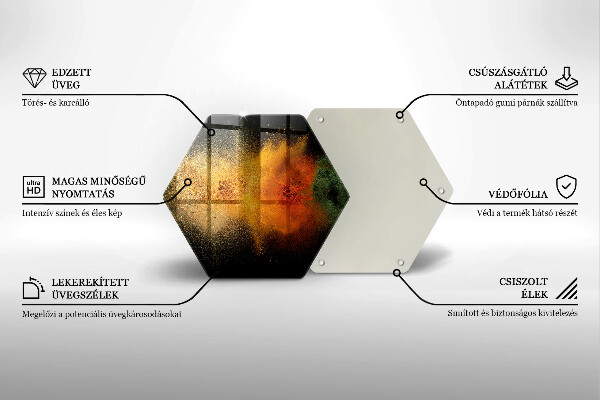 Steklena podloga za rezanje Pisane začimbe