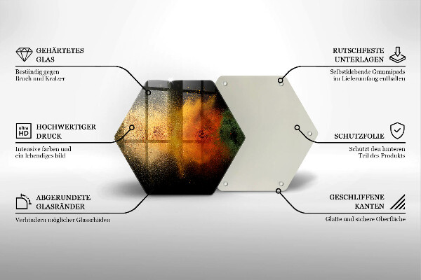 Steklena podloga za rezanje Pisane začimbe