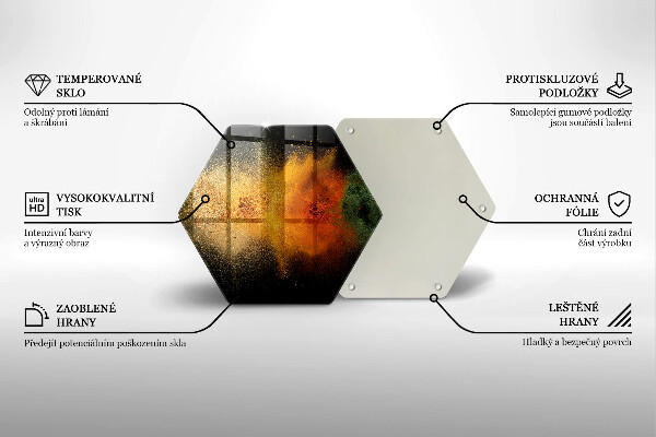 Steklena podloga za rezanje Pisane začimbe