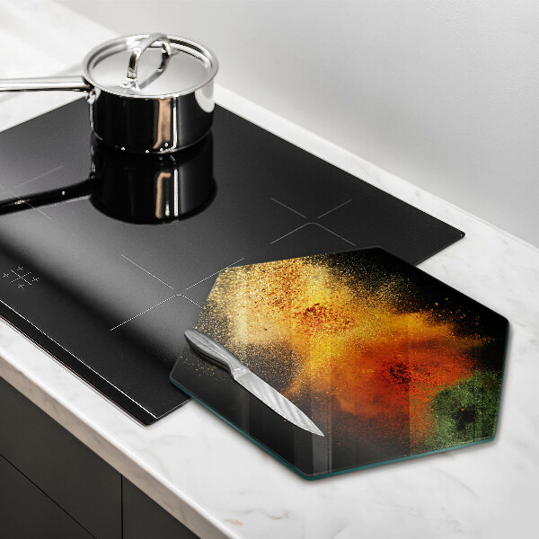 Steklena podloga za rezanje Pisane začimbe