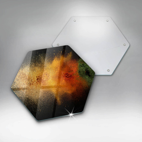 Steklena podloga za rezanje Pisane začimbe