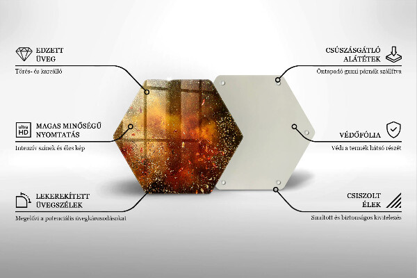 Steklena podloga za rezanje Pisane začimbe