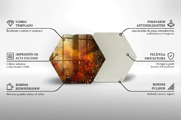 Steklena podloga za rezanje Pisane začimbe
