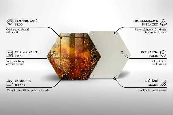 Steklena podloga za rezanje Pisane začimbe