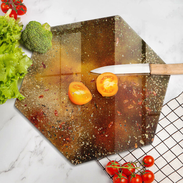 Steklena podloga za rezanje Pisane začimbe