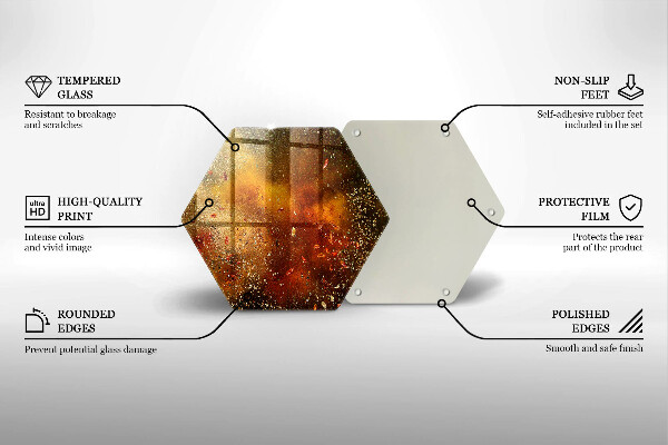 Steklena podloga za rezanje Pisane začimbe