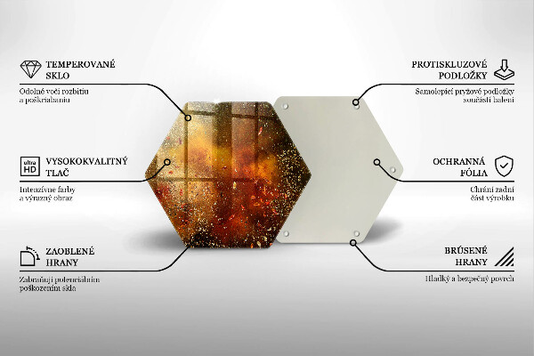 Steklena podloga za rezanje Pisane začimbe