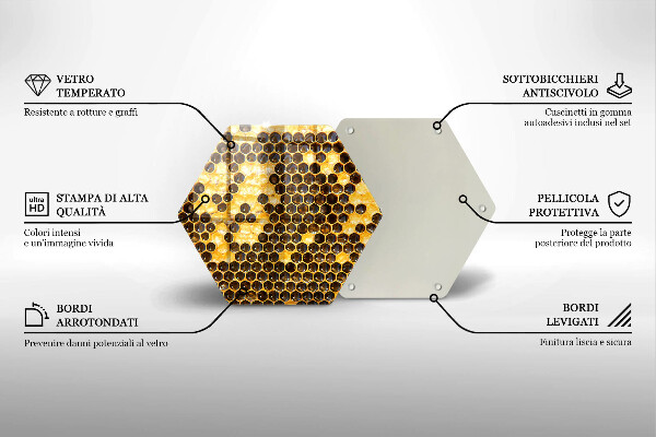 Steklena podloga za rezanje satja