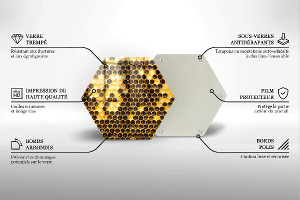 Steklena podloga za rezanje satja