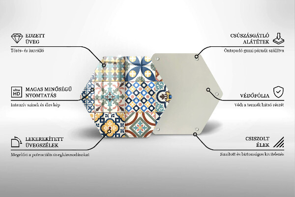 Steklena podloga za rezanje Dekorativne ploščice