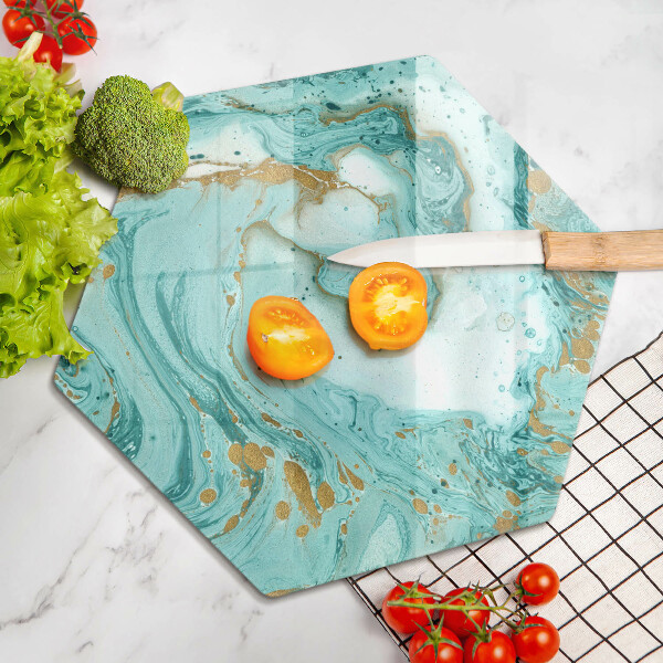 Steklena podloga za rezanje Modra abstrakcija