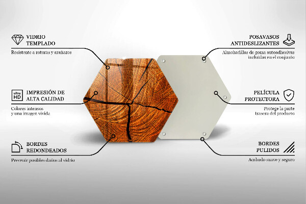 Steklena podloga za rezanje Struktura lesenega debla