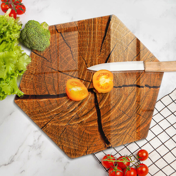 Steklena podloga za rezanje Struktura lesenega debla