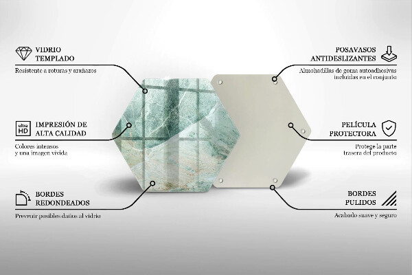 Steklena podloga za rezanje Kamnita struktura