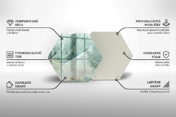 Steklena podloga za rezanje Kamnita struktura