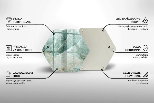 Steklena podloga za rezanje Kamnita struktura