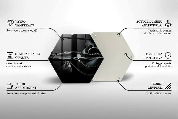 Steklena podloga za rezanje Moderna abstrakcija