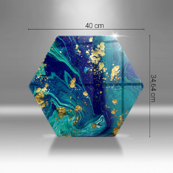 Steklena podloga za rezanje Abstrakcija z zlatom