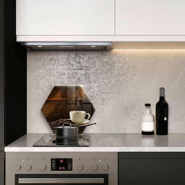 Steklena podloga za rezanje Lesena skodelica za kavo