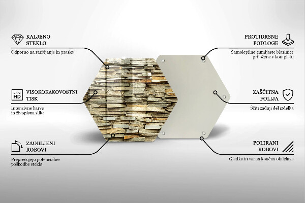 Steklena podloga za rezanje Dekorativni kamni