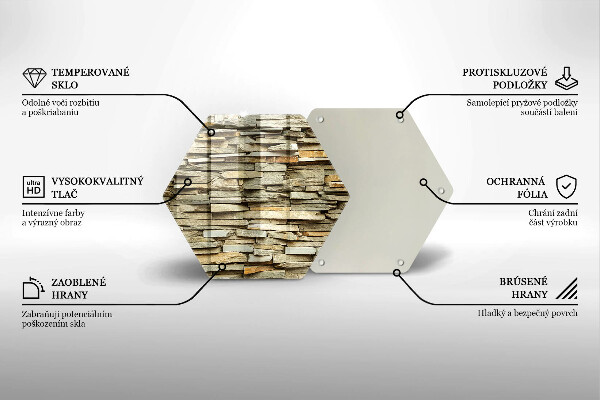 Steklena podloga za rezanje Dekorativni kamni