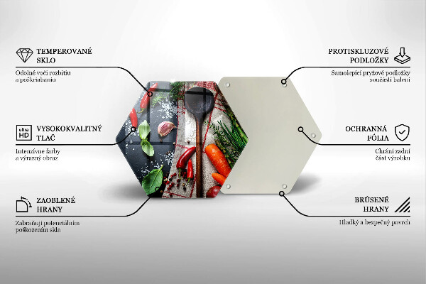 Steklena podloga za rezanje Kuhinjska hrana