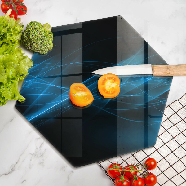 Steklena podloga za rezanje Abstraktni modri dim