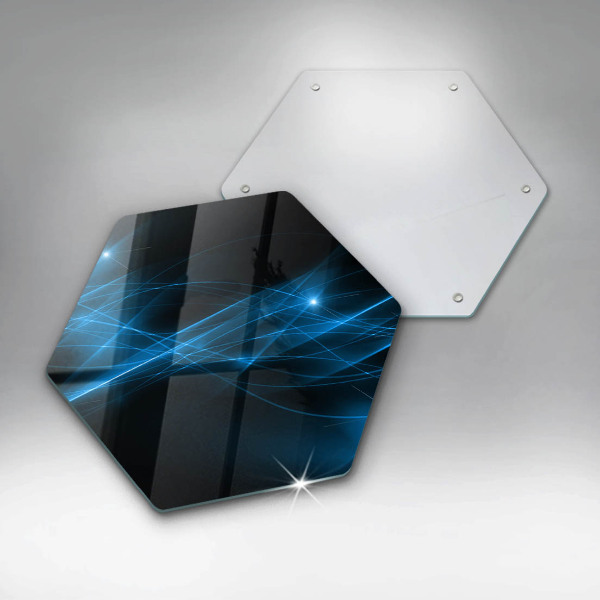 Steklena podloga za rezanje Abstraktni modri dim