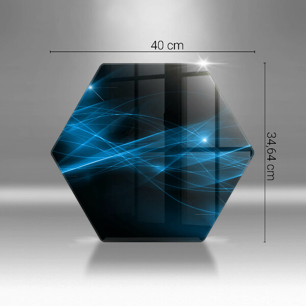Steklena podloga za rezanje Abstraktni modri dim