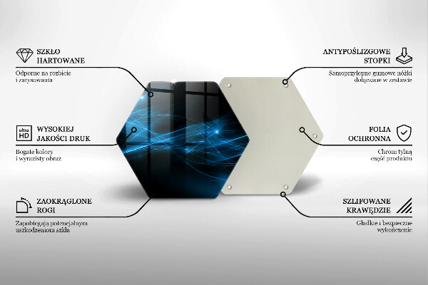 Steklena podloga za rezanje Abstraktni modri dim