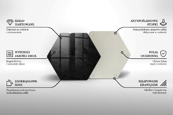 Steklena podloga za rezanje tekstura kamna
