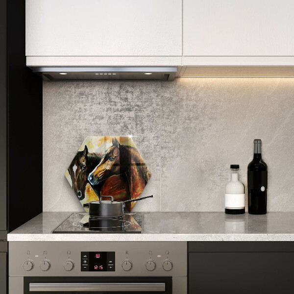 Steklena podloga za rezanje Živali konji