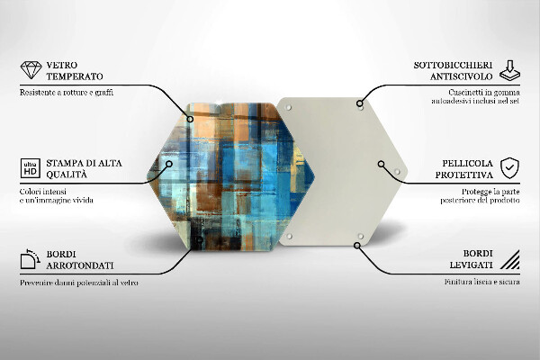 Steklena podloga za rezanje Poslikano ozadje