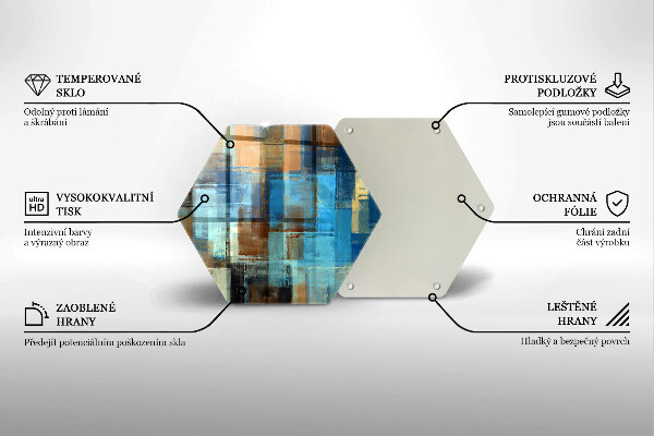 Steklena podloga za rezanje Poslikano ozadje