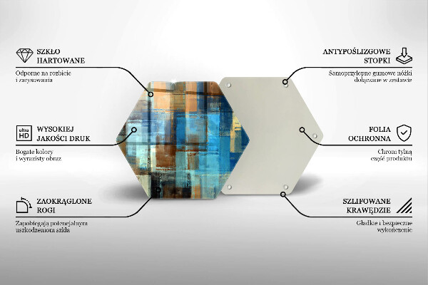 Steklena podloga za rezanje Poslikano ozadje