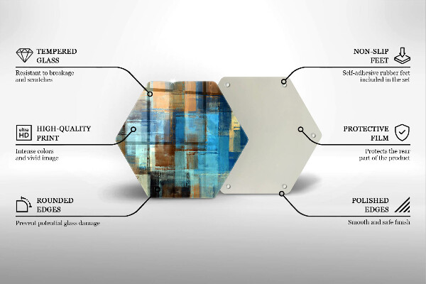 Steklena podloga za rezanje Poslikano ozadje