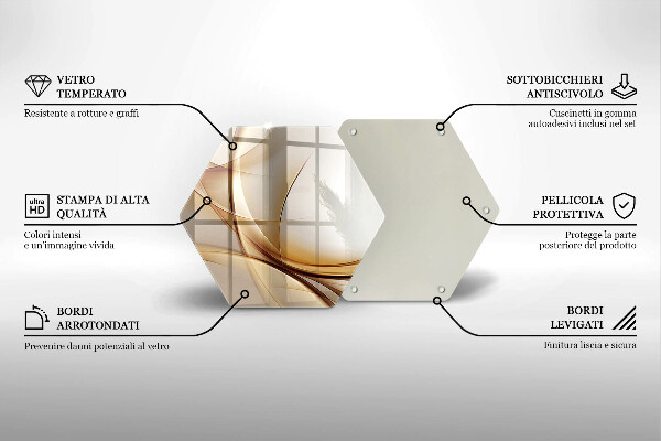 Steklena podloga za rezanje Abstraktne oblike