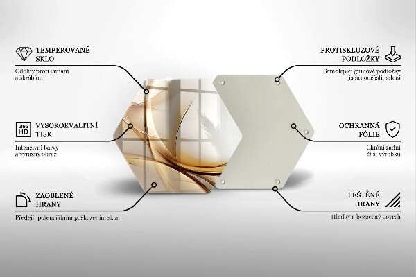 Steklena podloga za rezanje Abstraktne oblike