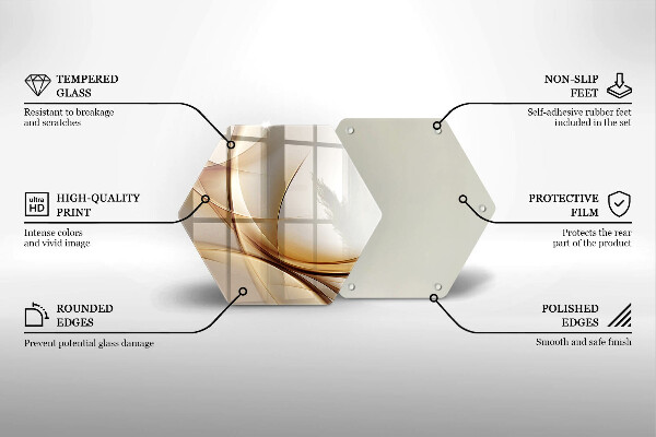 Steklena podloga za rezanje Abstraktne oblike