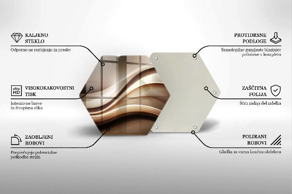 Steklena podloga za rezanje Abstrakcija nežne linije
