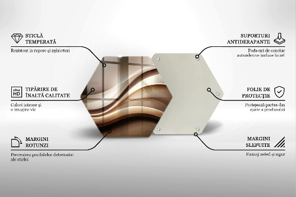 Steklena podloga za rezanje Abstrakcija nežne linije