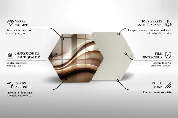 Steklena podloga za rezanje Abstrakcija nežne linije